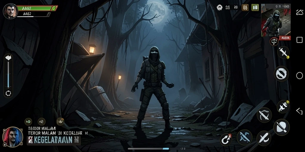 Gambaran gameplay mencekam yang menantang keberanian pemain.