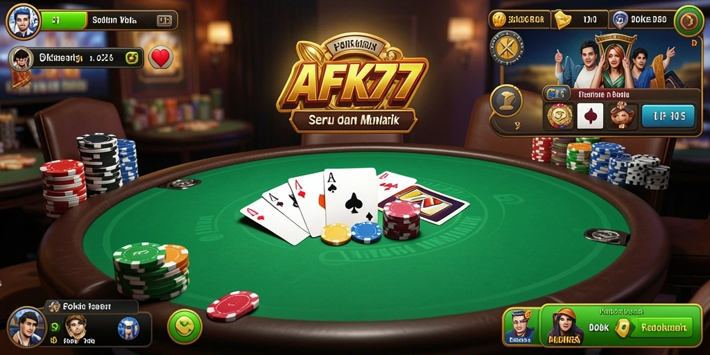 Screenshot utama yang menampilkan gameplay seru dari AFK77.
