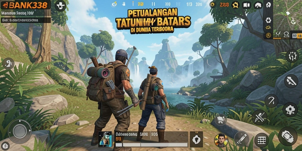 Screenshot gameplay BANK338 menampilkan eksplorasi dunia terbuka yang menakjubkan.