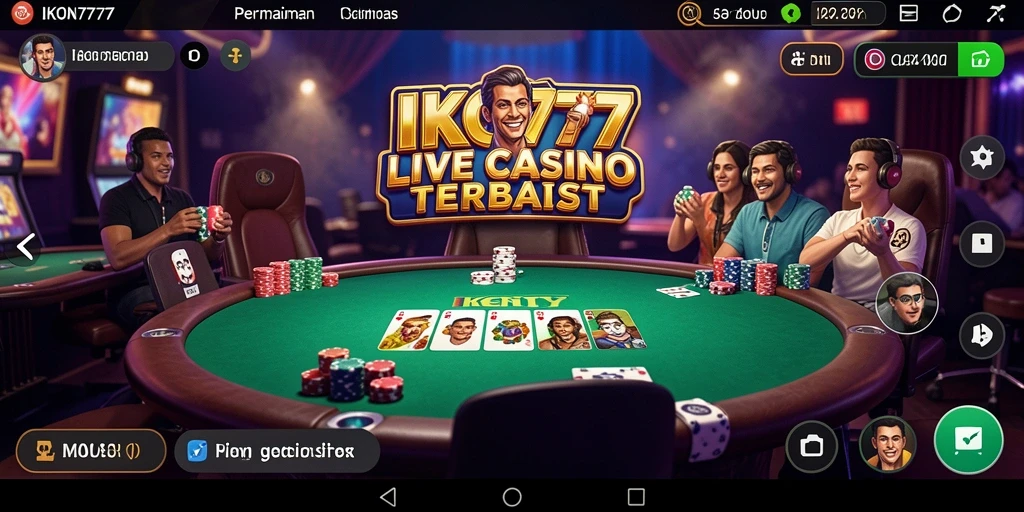 Tampilan seru permainan Live Casino di IKON777 yang interaktif.