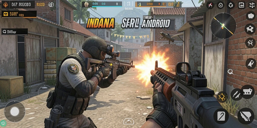 Tampilan gameplay <strong>INDAAA</strong> yang seru dan mendebarkan dalam mode TPS.
