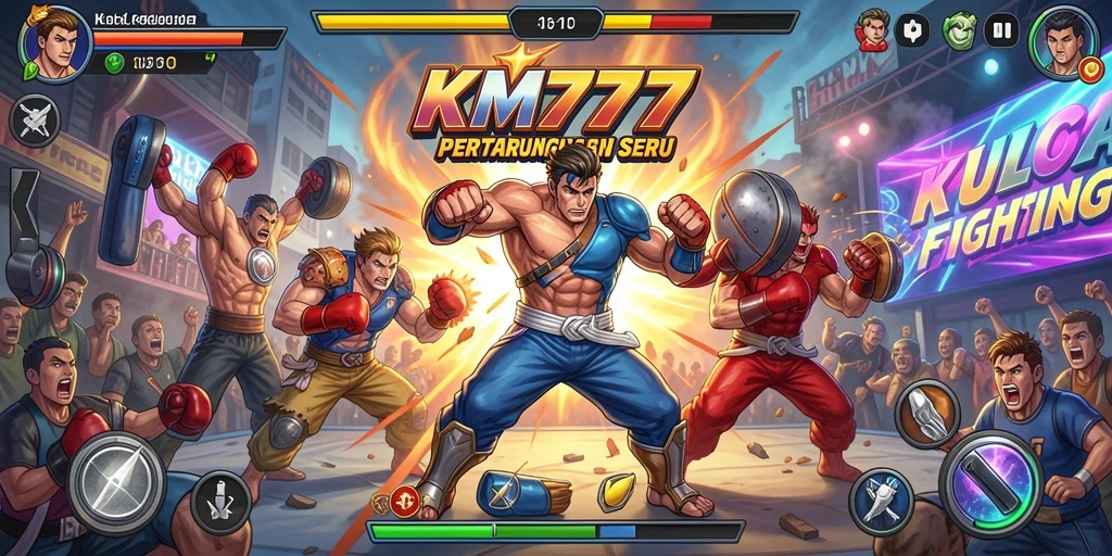 Gameplay seru pertarungan karakter dalam KM777.