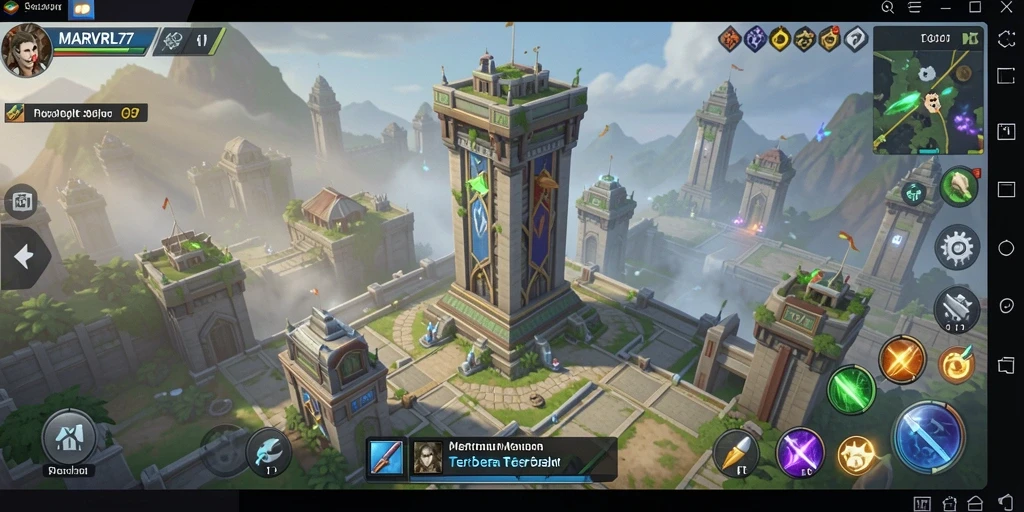 Tampilan gameplay MARVRL77 yang menegangkan saat melawan gelombang musuh.