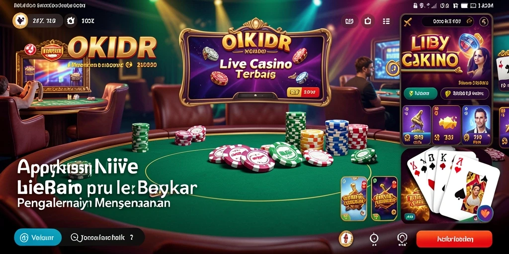 Tampilan gameplay Live Casino di OKIDR yang menarik dan interaktif.