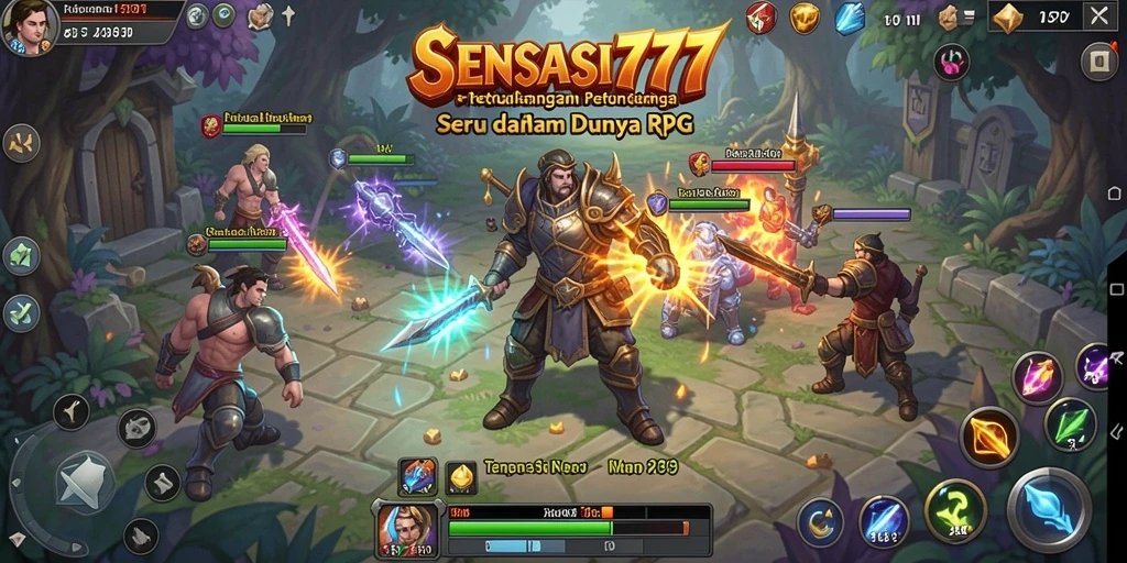 Tampilan gameplay SENSASI777 yang menarik dan penuh aksi RPG.