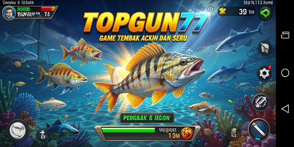 Gameplay seru menembak ikan di lautan luas.